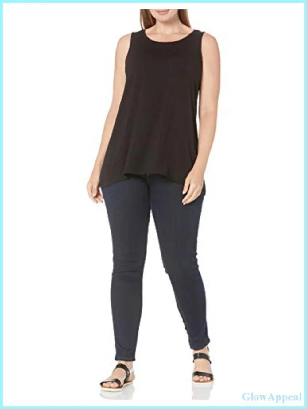 Women's Swing Tank Top Scoop Neck Sleeveless Lightweight Rayon Blend